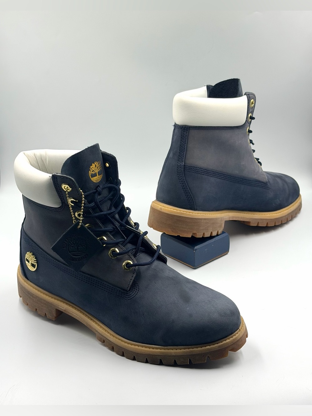 Timberland Premium Navy Suede Leather Upper Boots A18OE 5040 - Picture 5 of 9